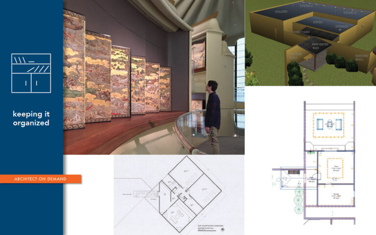 establishing hierarchy, plan, section, architect on demand, advice without strings