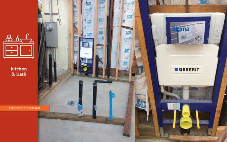 geberit, in-wall, concealed tank, wall-hung toilet, architect-on-demand, advice-without-strings