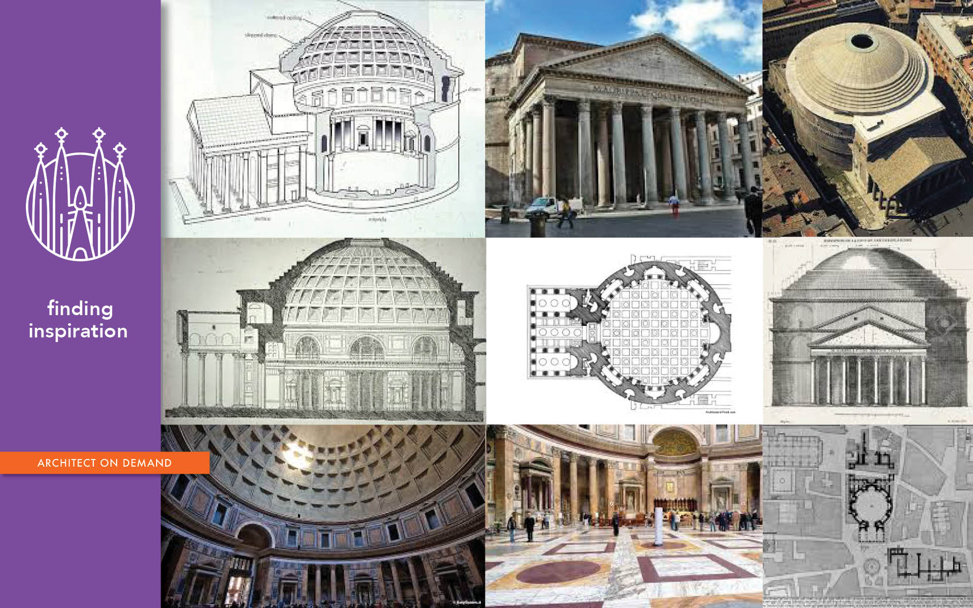 Pantheon, engaging the architect within, architect on demand, advice without strings